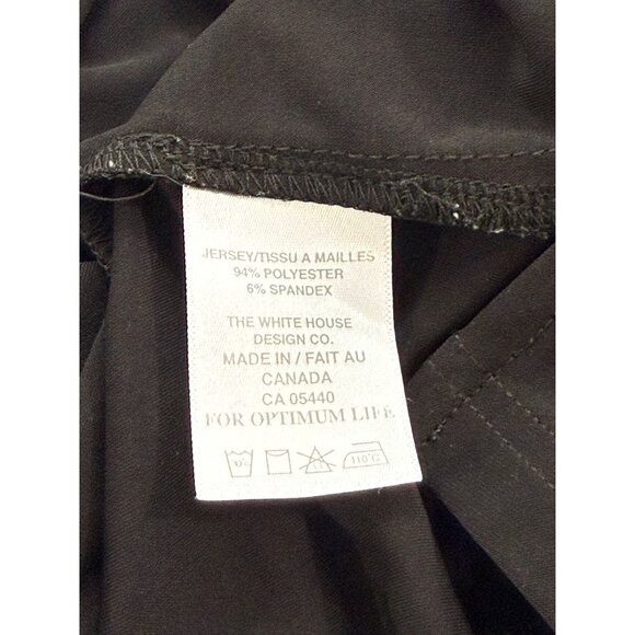 Sympli Classic Black Tunic V-Neck 3/4 Sleeves Stretchy Jersey Knit Top Size 14 - Picture 7 of 9